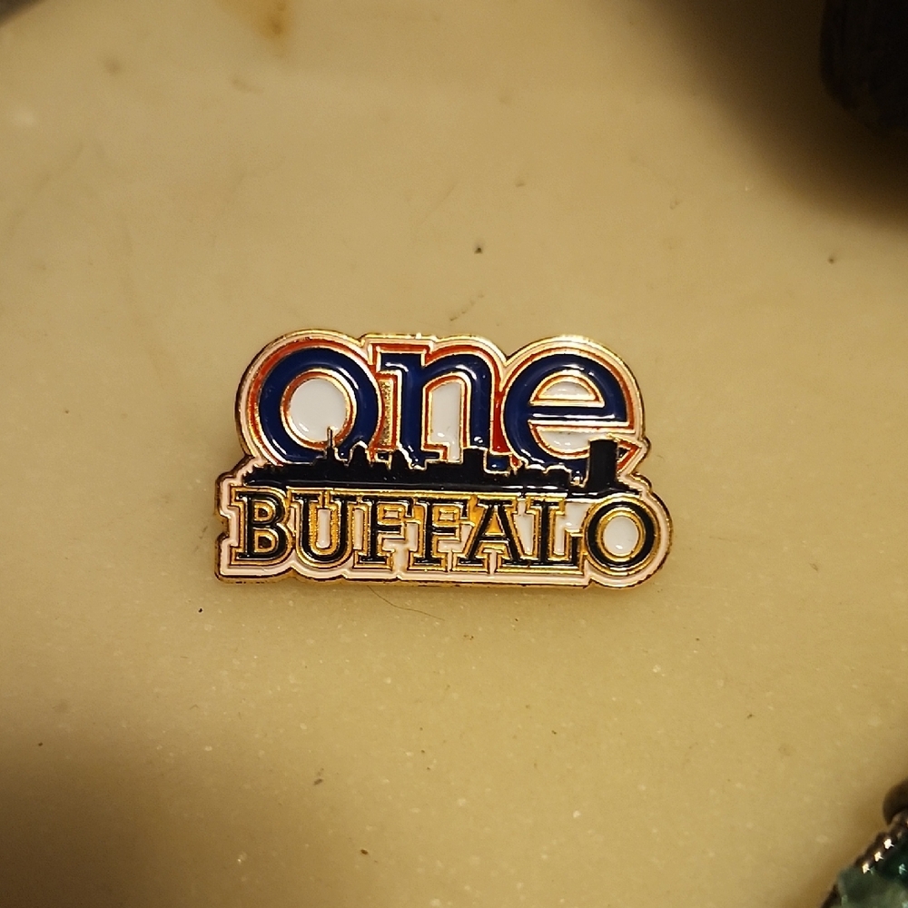 Source Unknown One Buffalo Pin - Blue and Gold